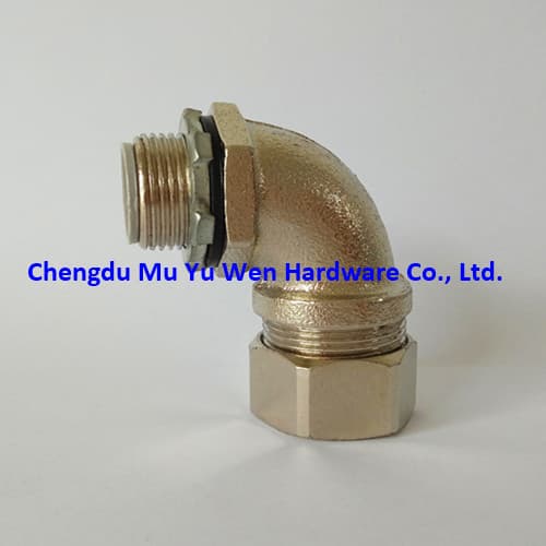1_2_ 90d elbow malleable iron connector with nickel plated